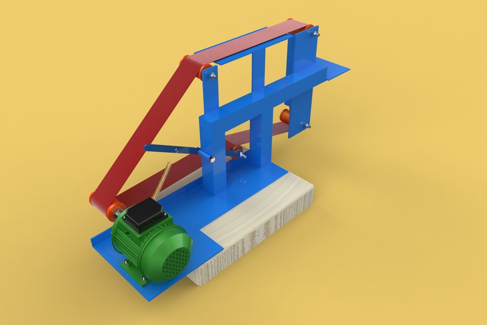 BELT POLISHER GRINDER SANDER ABRASIVE EDGES SHARPENER 3D model_6