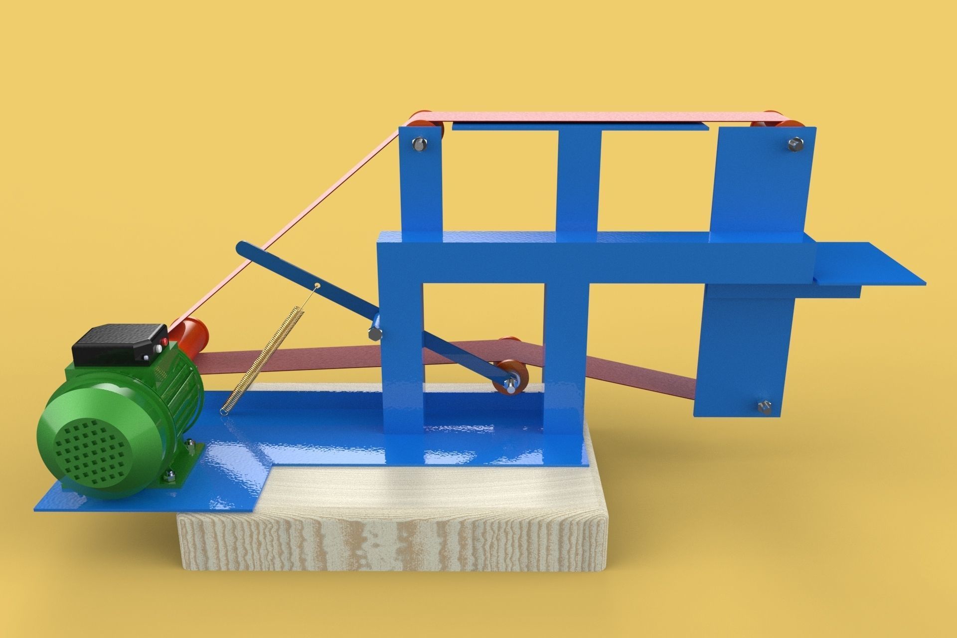 BELT POLISHER GRINDER SANDER ABRASIVE EDGES SHARPENER 3D model_2