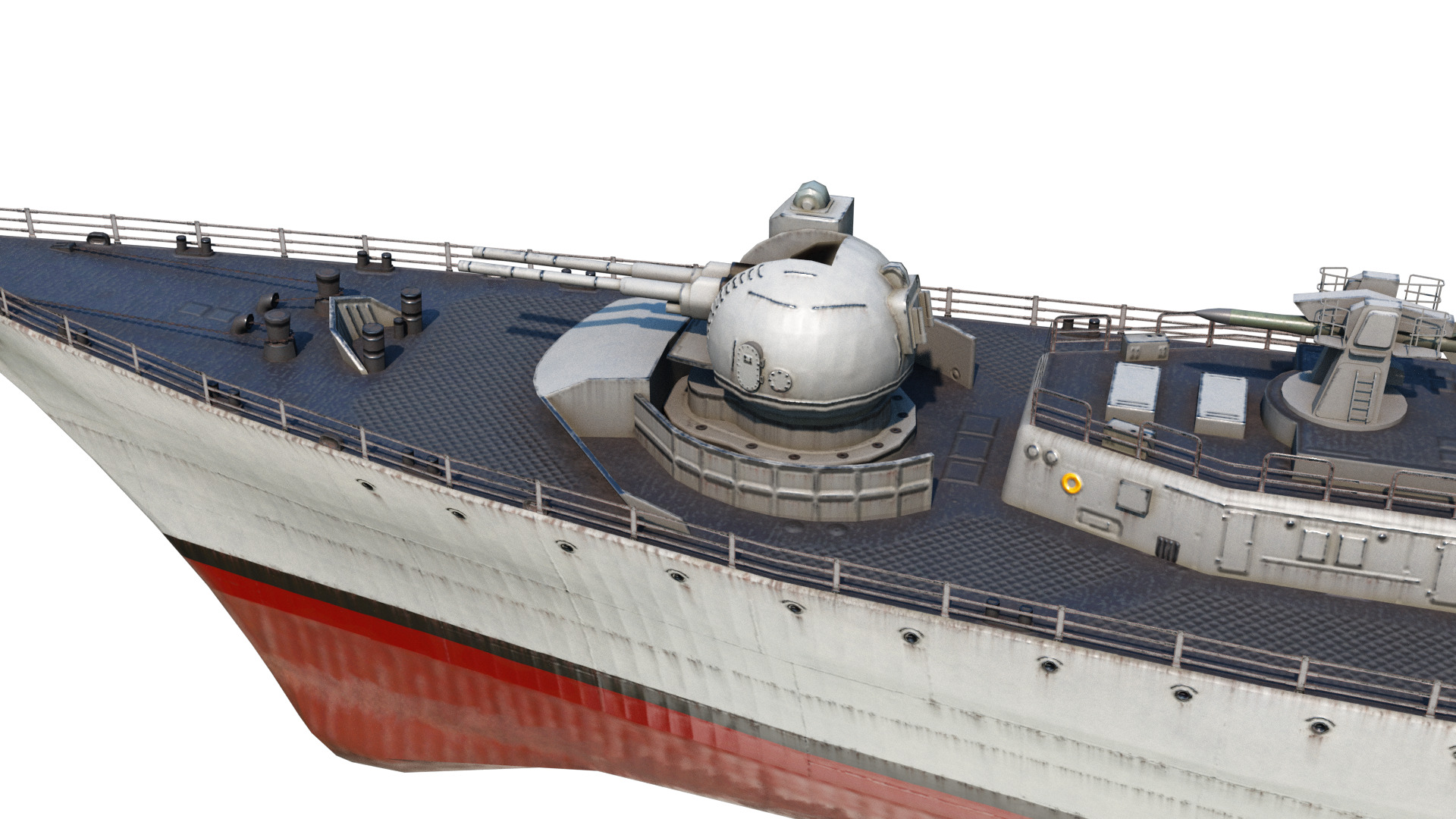 Hangzhou class destroyer DDG136 956EM Sovremenny class destroyer Low-poly 3D model_6