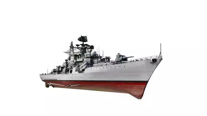 Hangzhou class destroyer DDG136 956EM Sovremenny class destroyer Low-poly 3D model