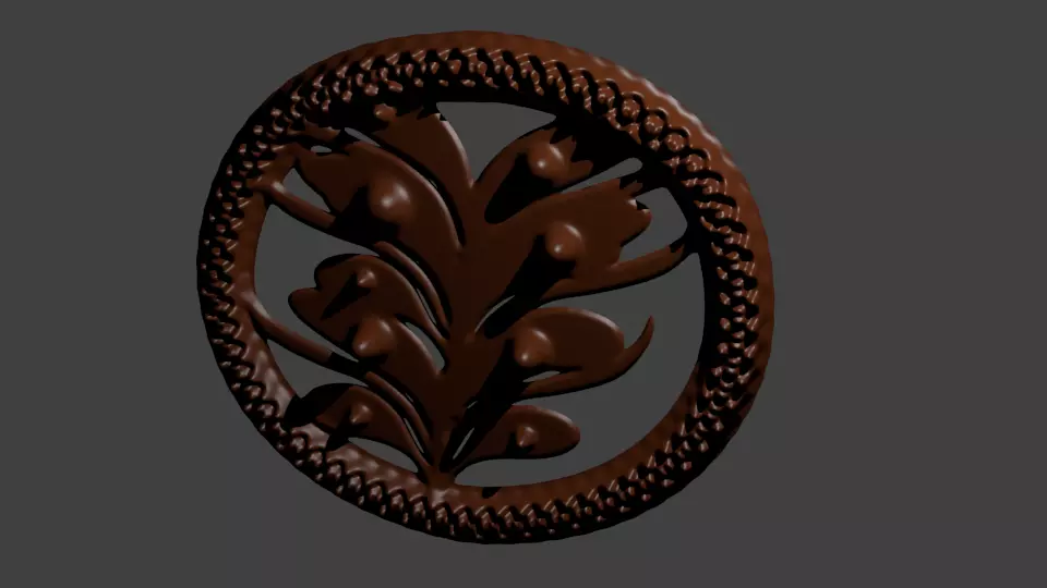 Wooden item for interior decoration 3D model_0