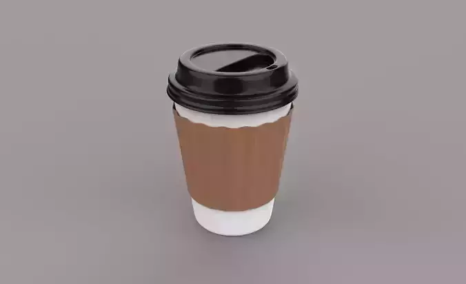 Takeout coffee cup  Low-poly 3D model