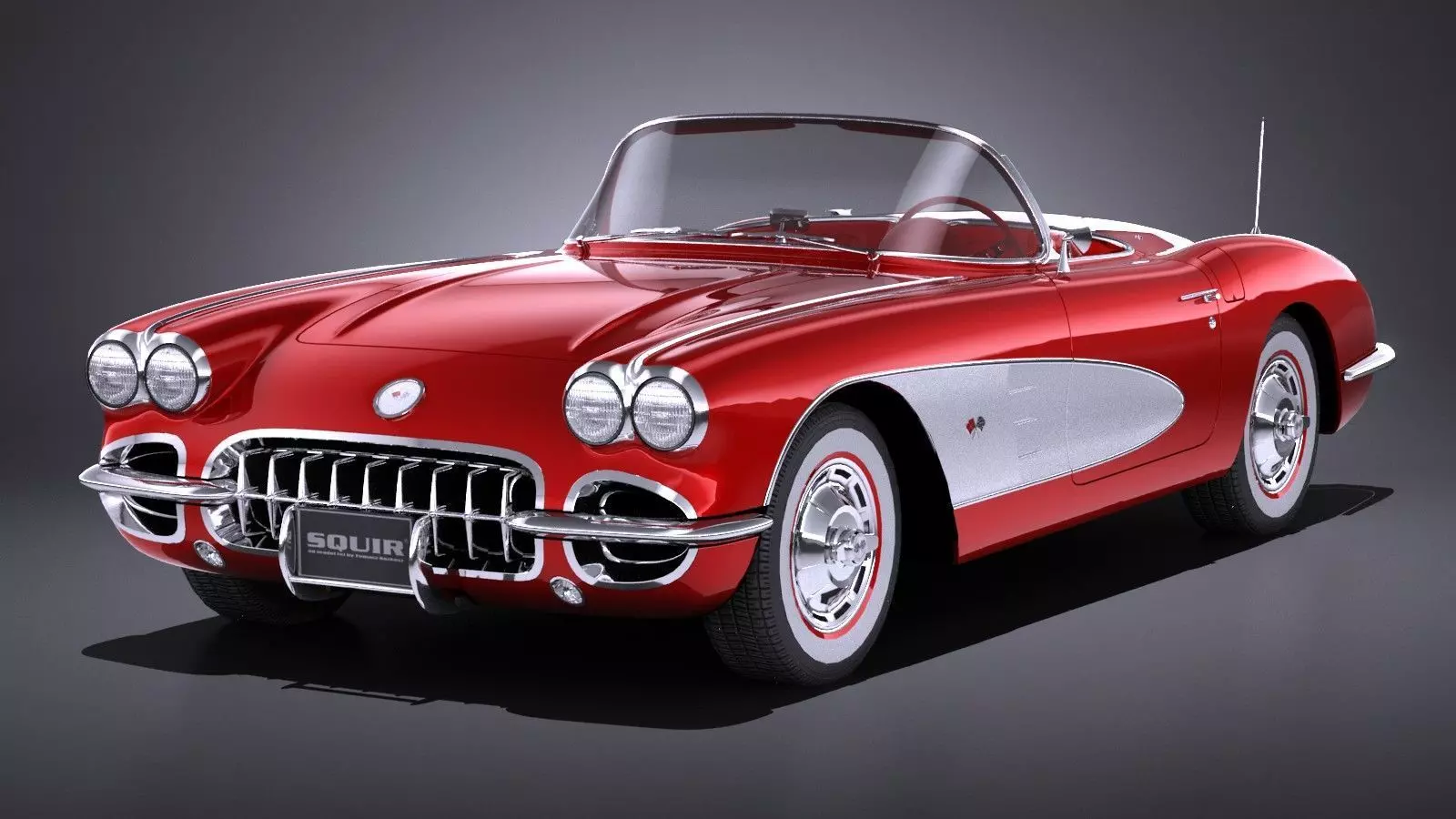 Chevrolet Corvette C1 CG 1958 LowPoly 3D model