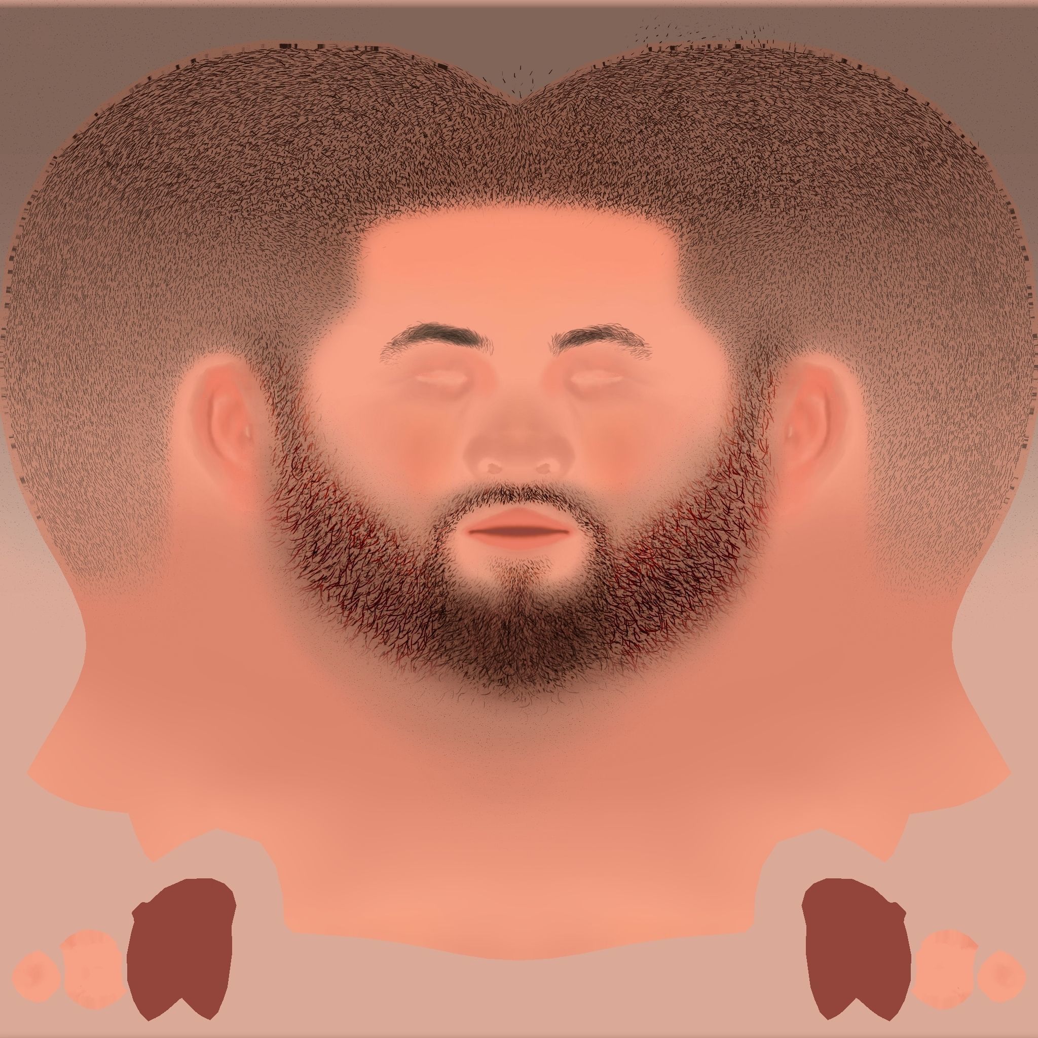 Game Stylized Cartoon Man 3d Model Low-poly 3D model_36