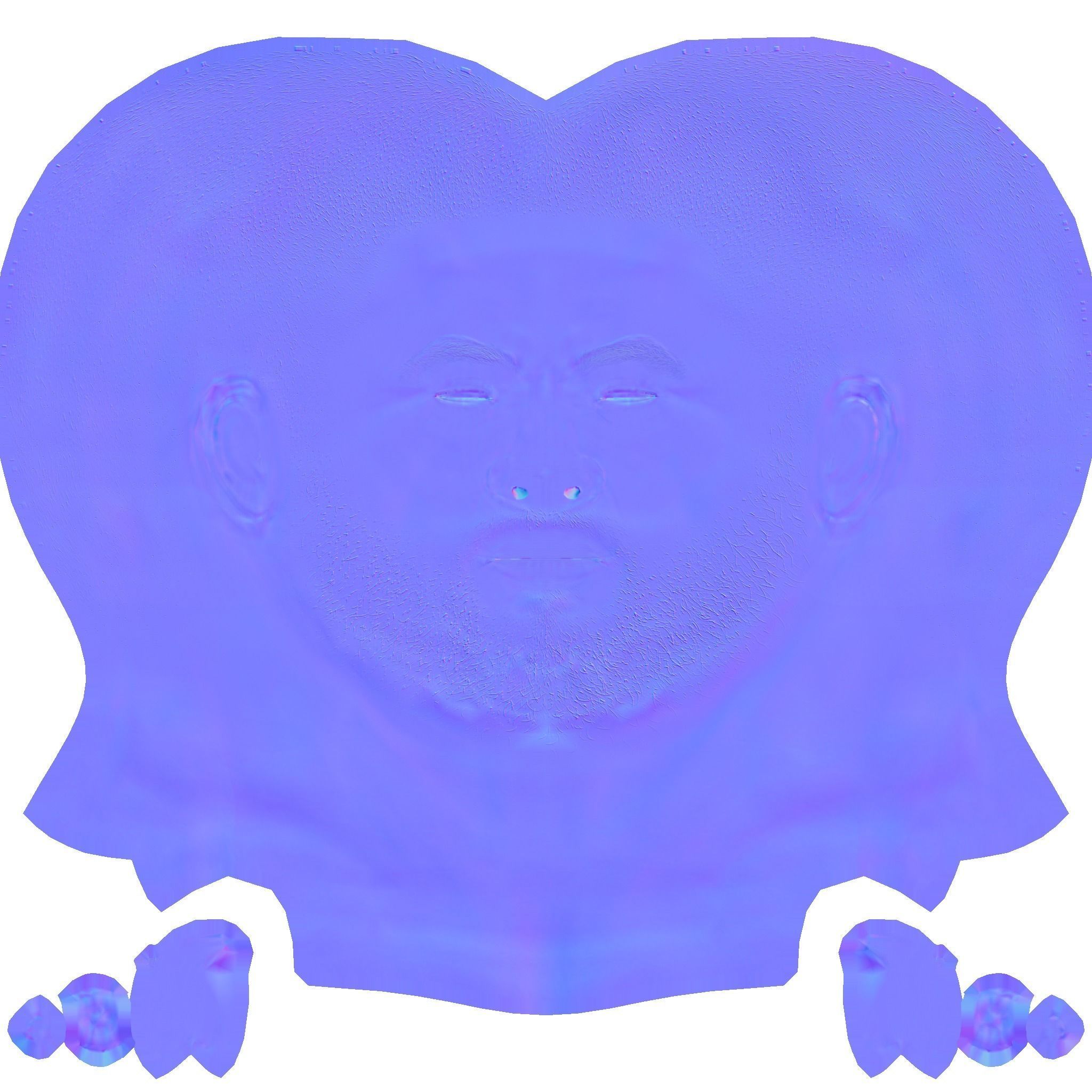 Game Stylized Cartoon Man 3d Model Low-poly 3D model_37