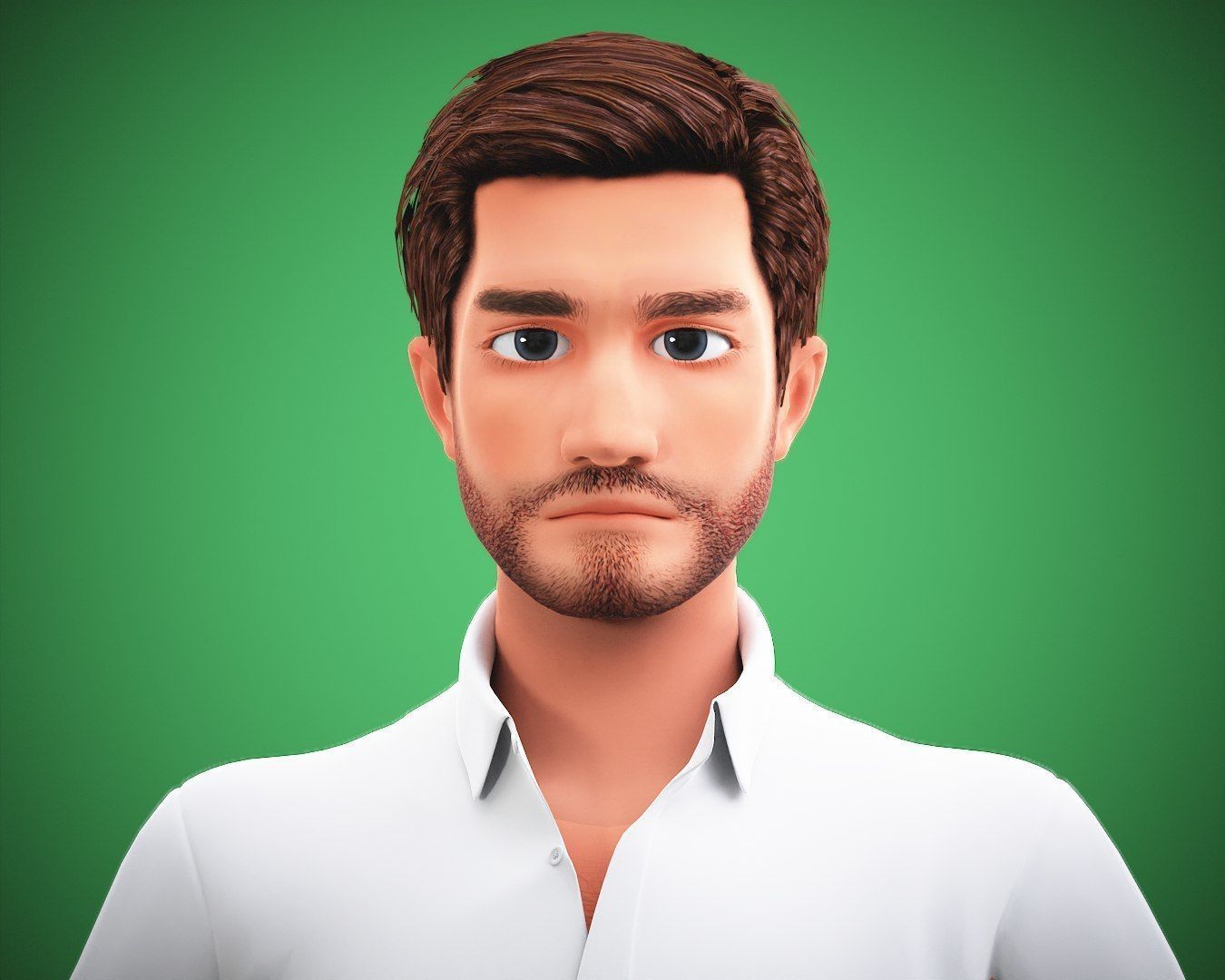 Game Stylized Cartoon Man 3d Model Low-poly 3D model_10