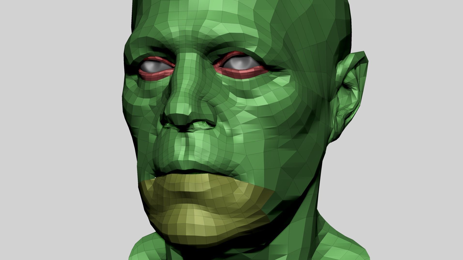 Male Head O 3D model_11