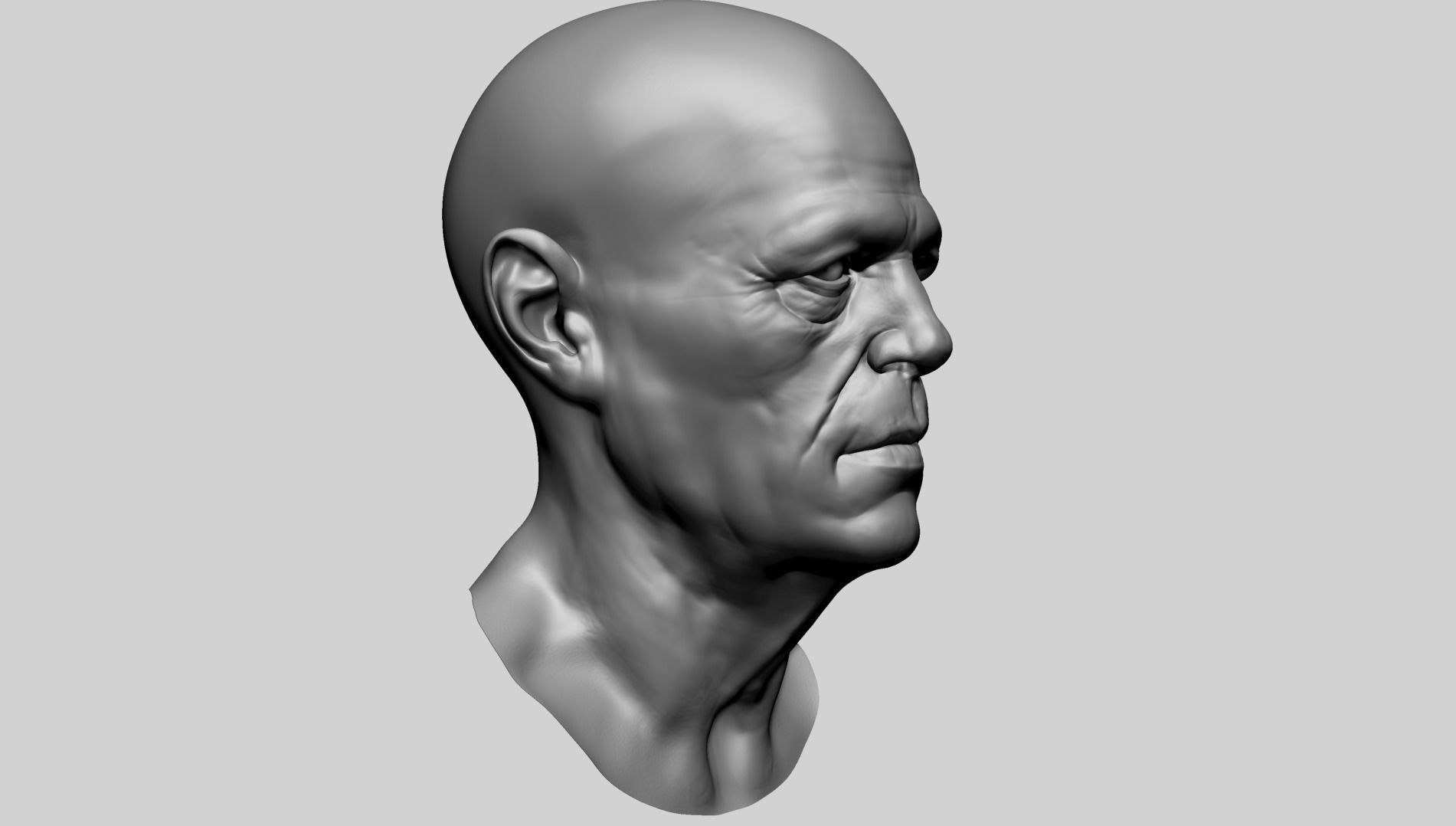 Male Head O 3D model_2