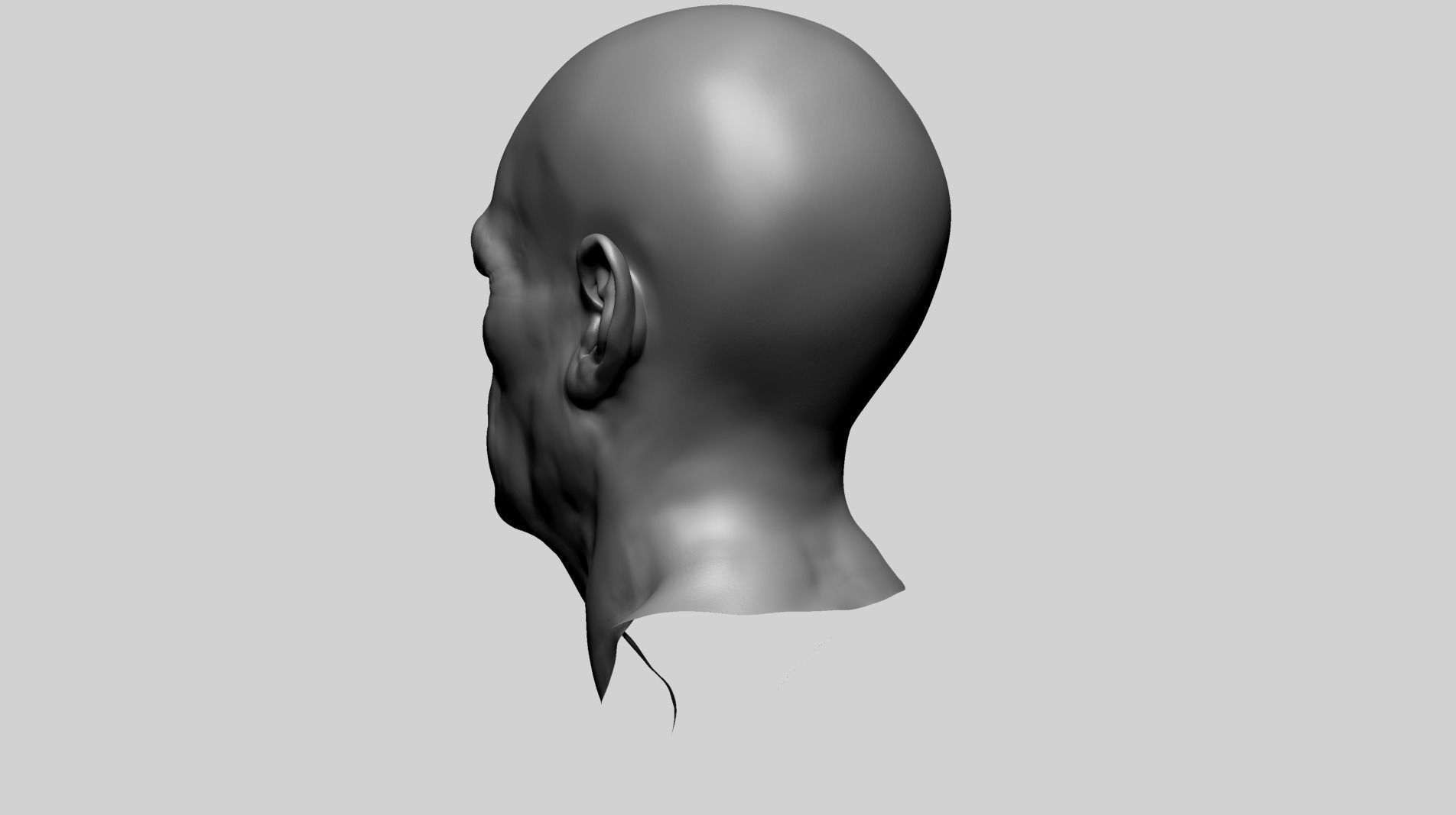 Male Head O 3D model_5