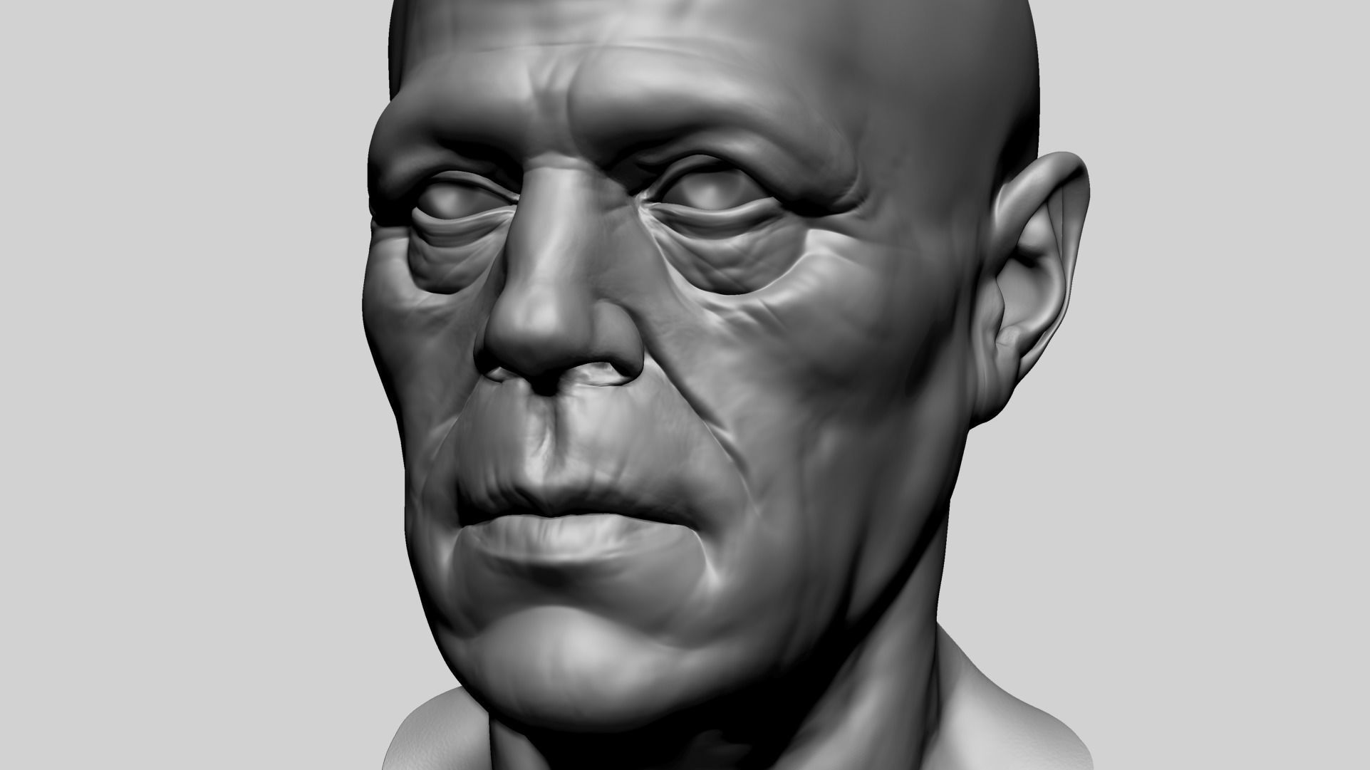 Male Head O 3D model_10
