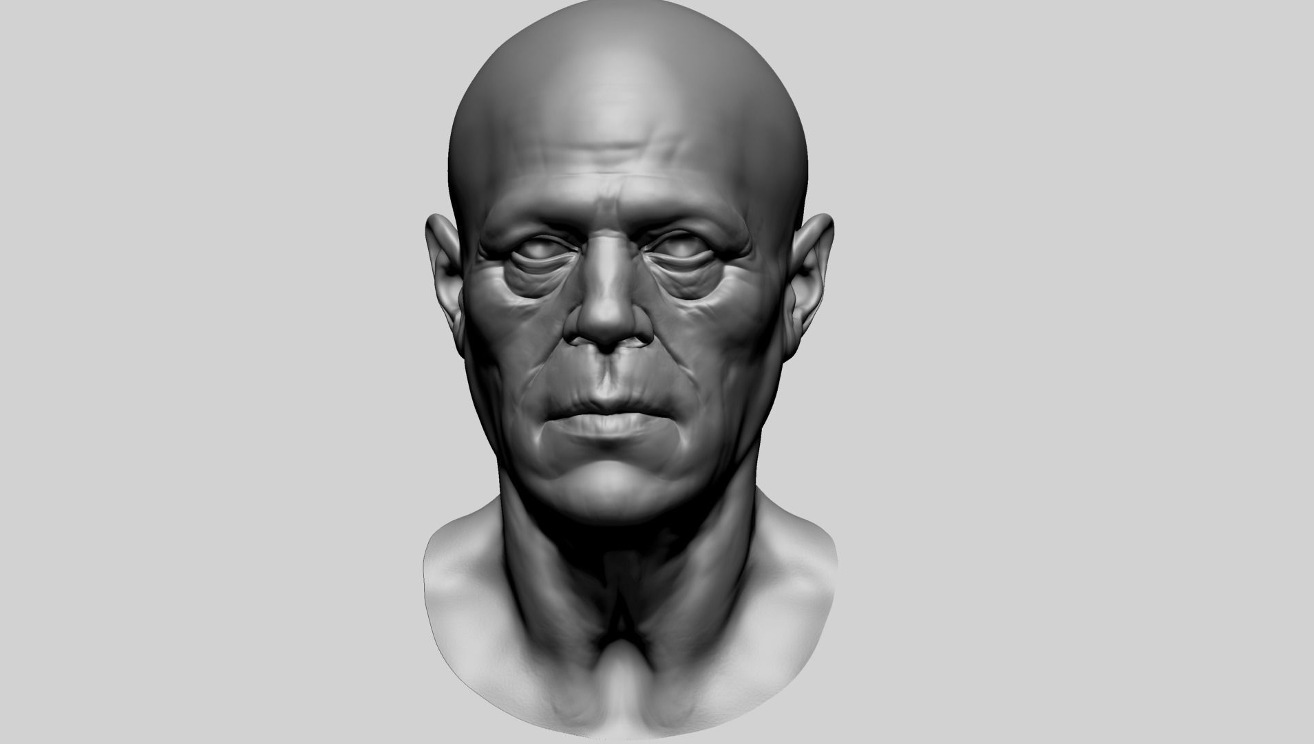 Male Head O 3D model_7