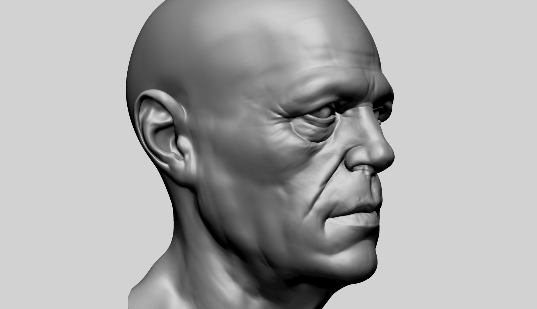 Male Head O 3D model_9