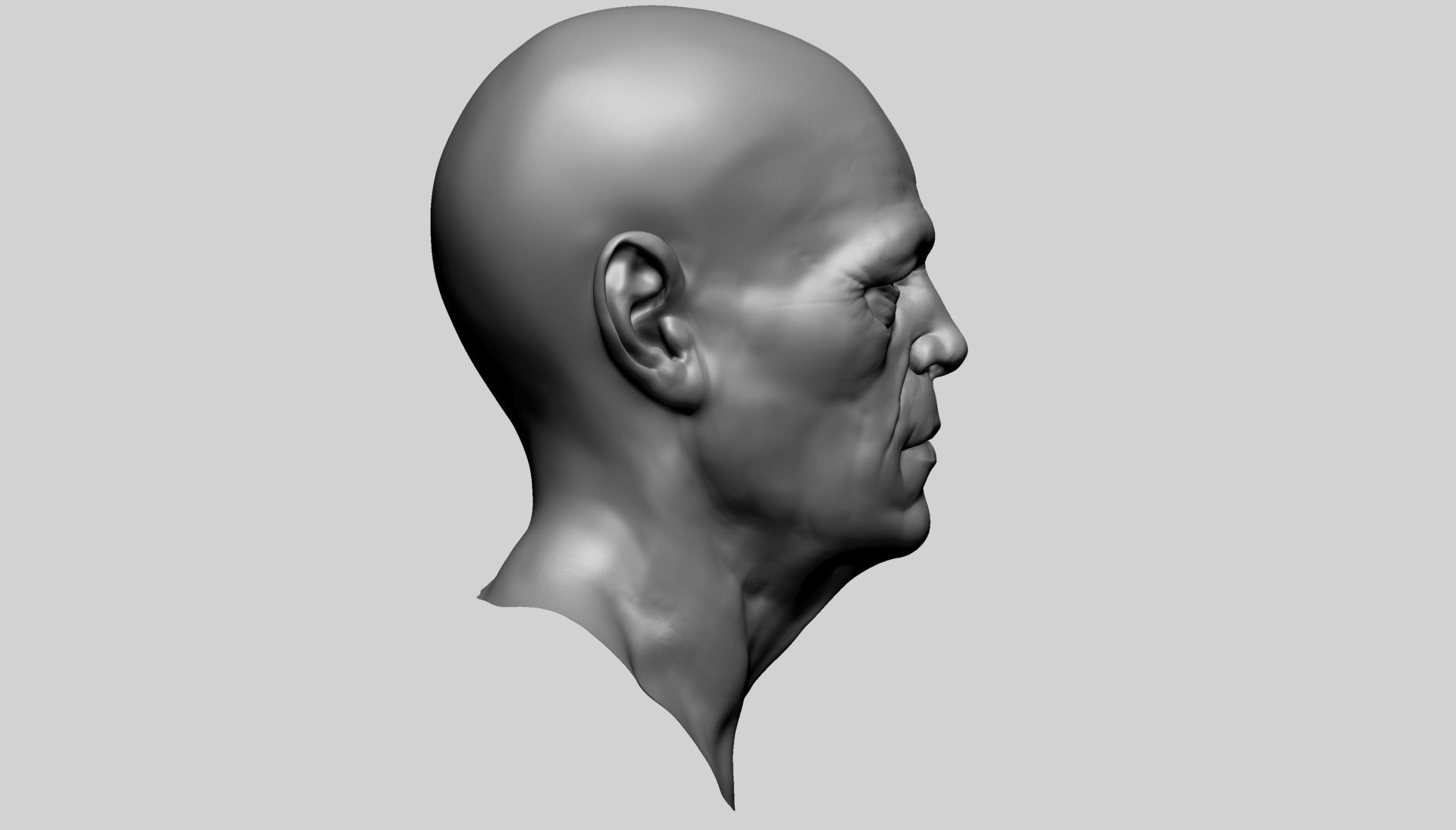 Male Head O 3D model_3