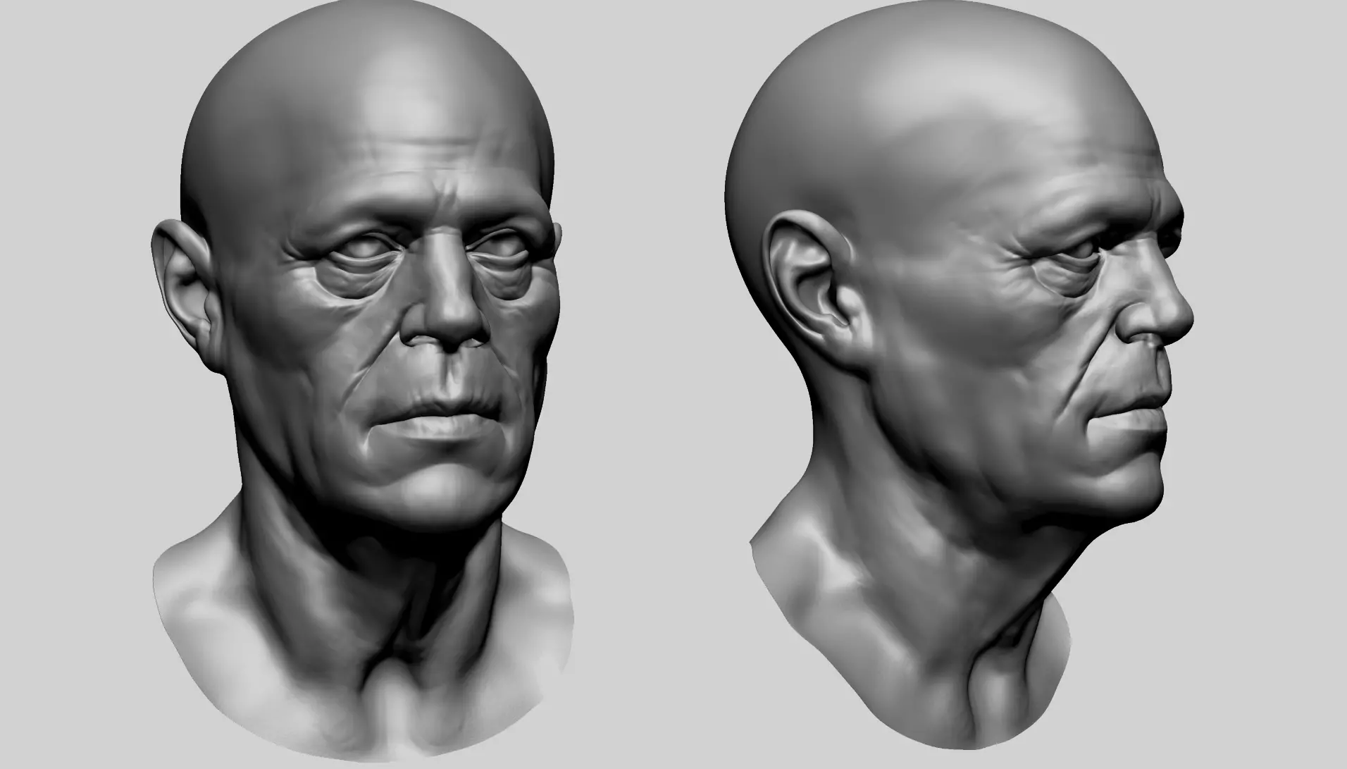 Male Head O 3D model_0