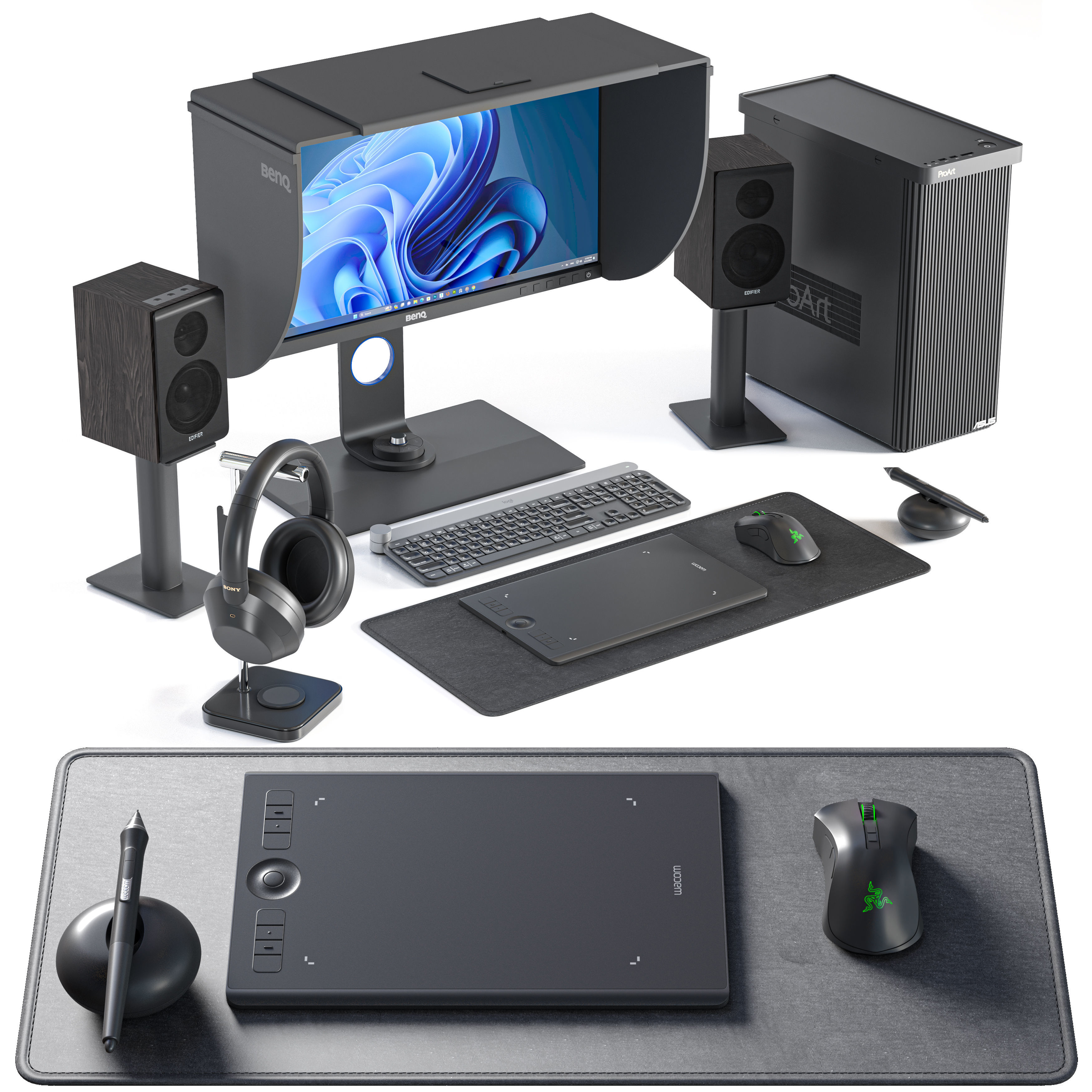 designer workspace set 01 3D model_1