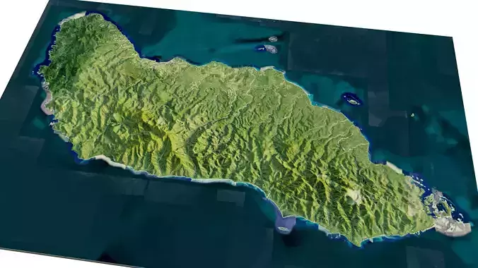 guadalcanal island 3d model terrain