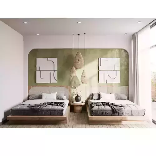 Bedroom interior scene 3dsmax corona render
