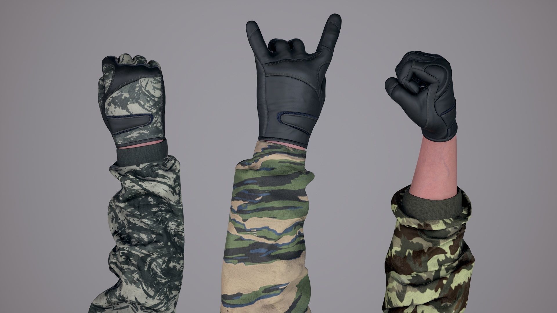 FPS Arms 05a Low-poly 3D model_15