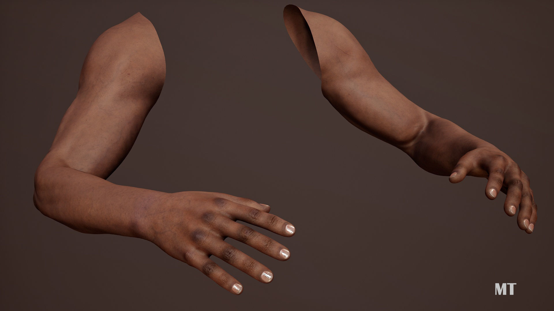 FPS Arms 05a Low-poly 3D model_25