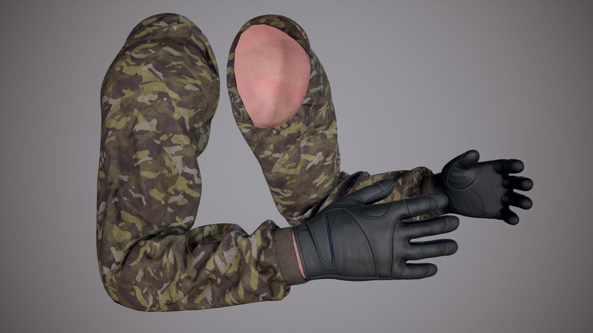 FPS Arms 05a Low-poly 3D model_6