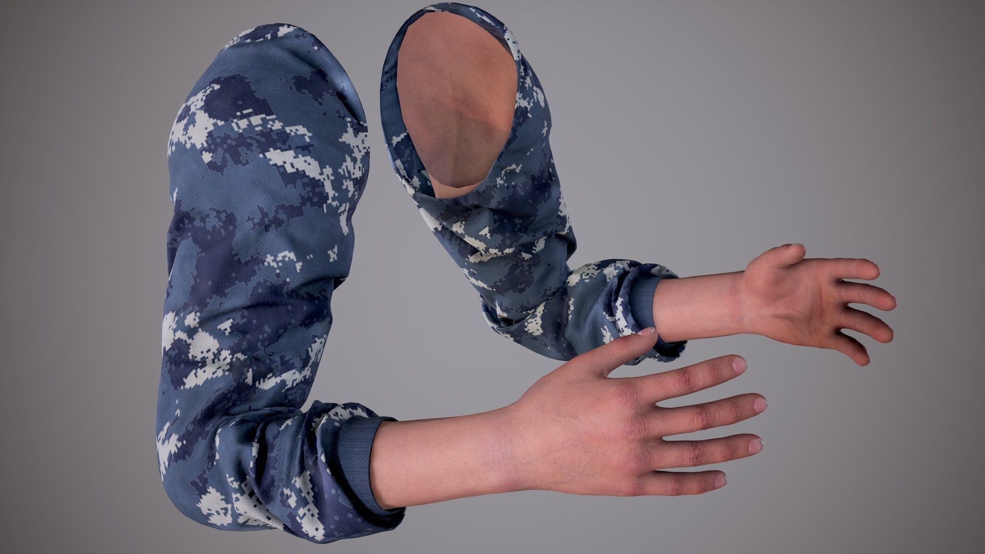 FPS Arms 05a Low-poly 3D model_34