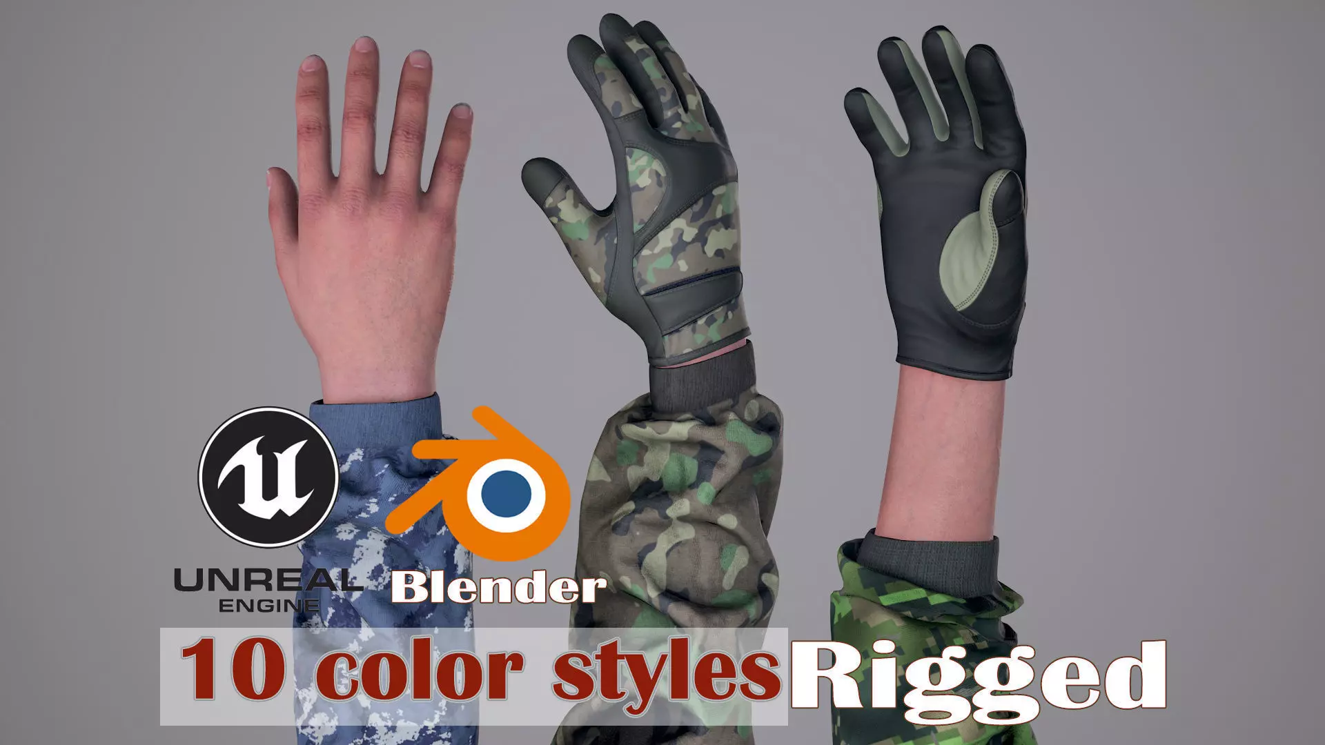 FPS Arms 05a Low-poly 3D model_0