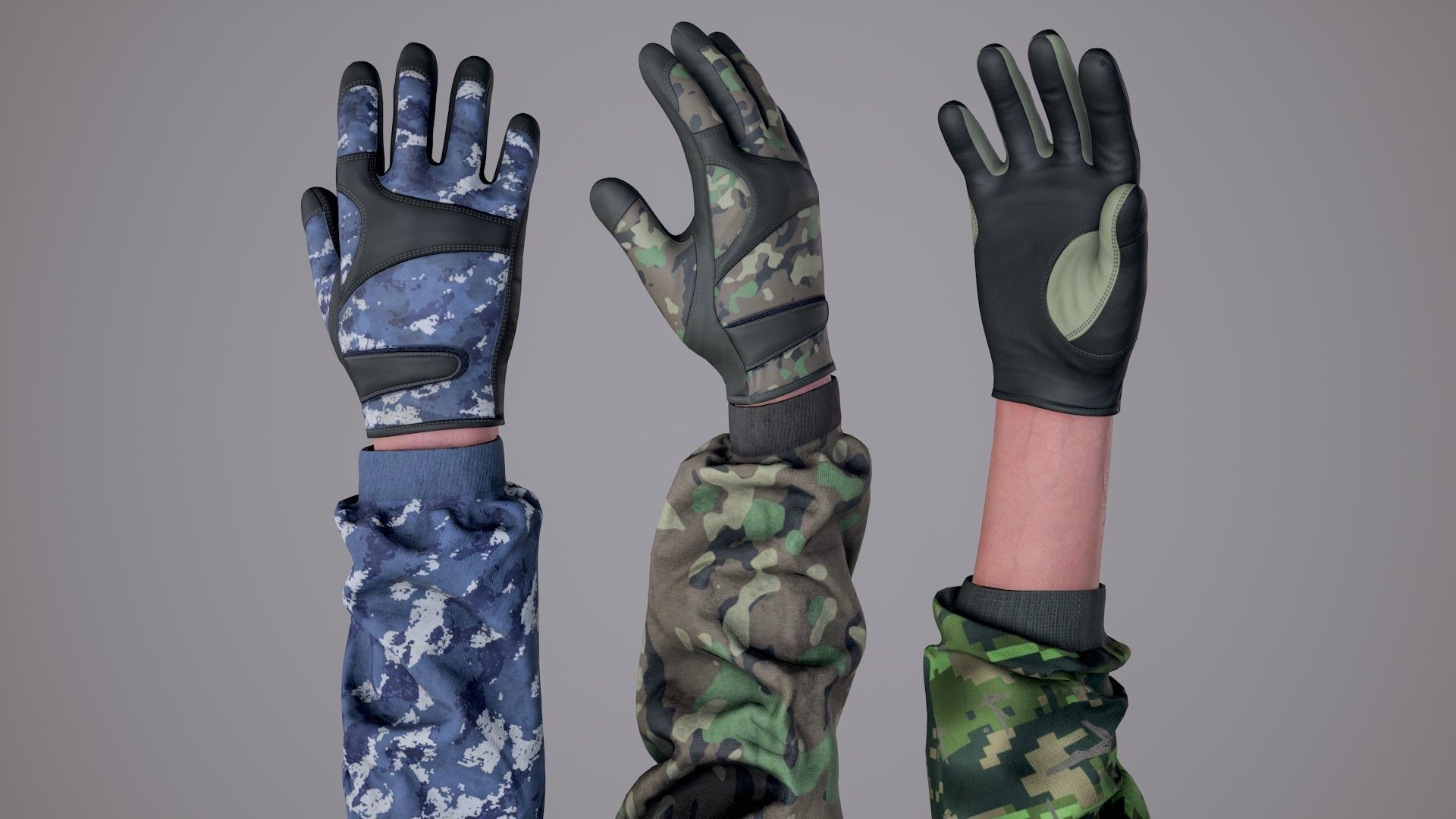 FPS Arms 05a Low-poly 3D model_7