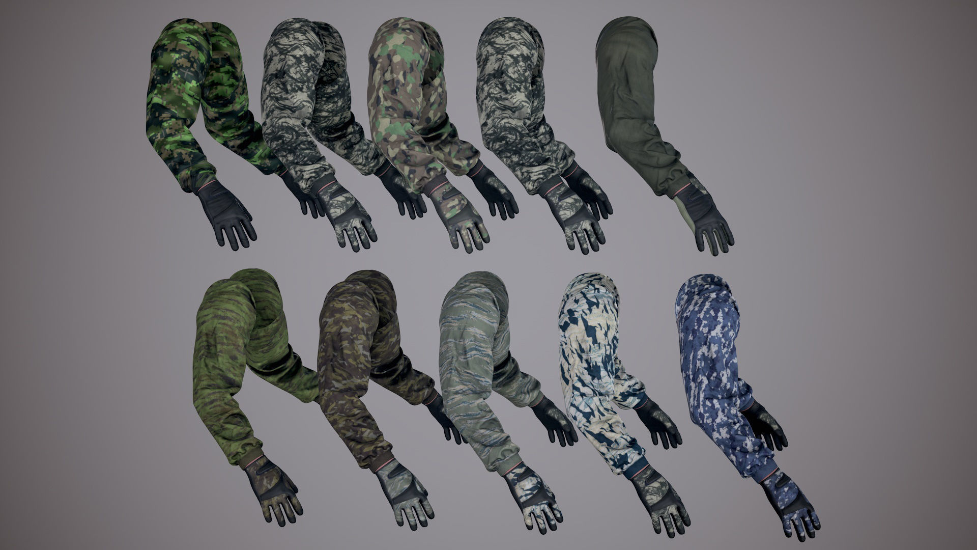 FPS Arms 05a Low-poly 3D model_11