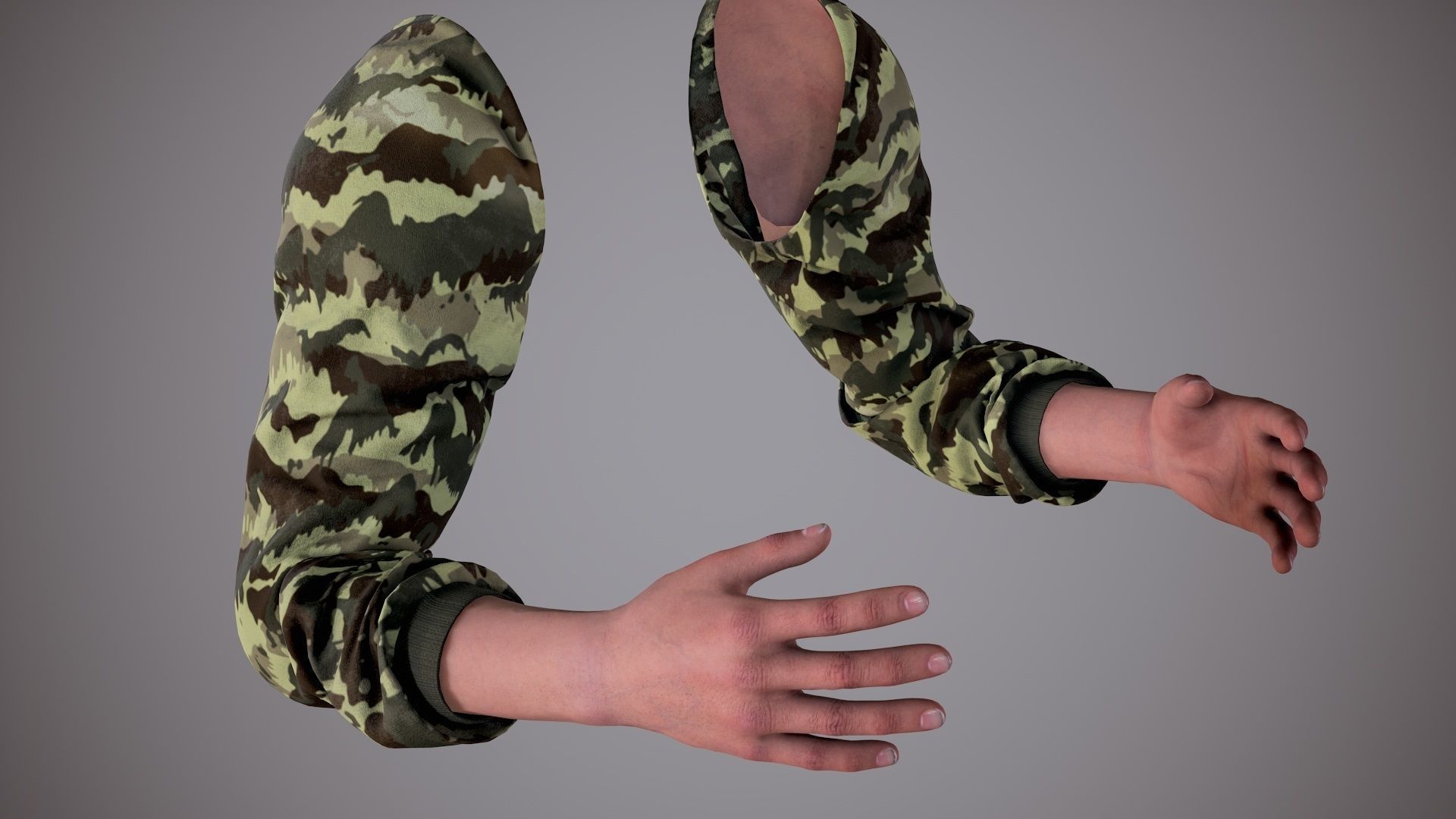 FPS Arms 05a Low-poly 3D model_13