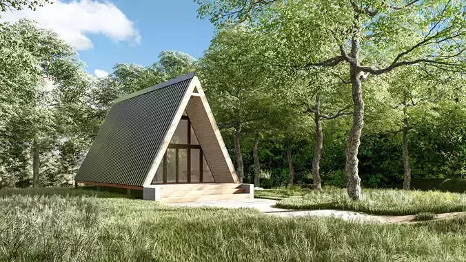 A-frame House Detail 3D model