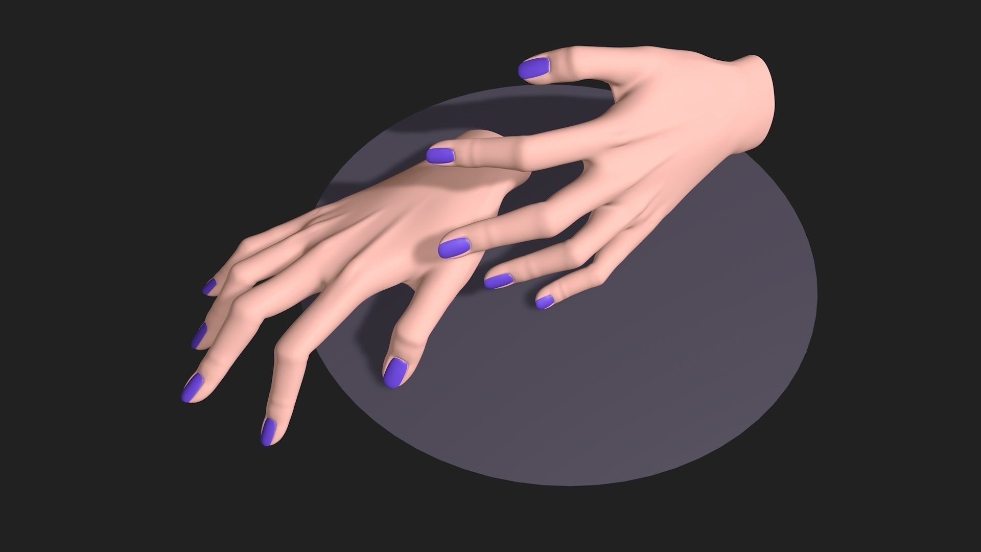 Womens hands  3D model_6