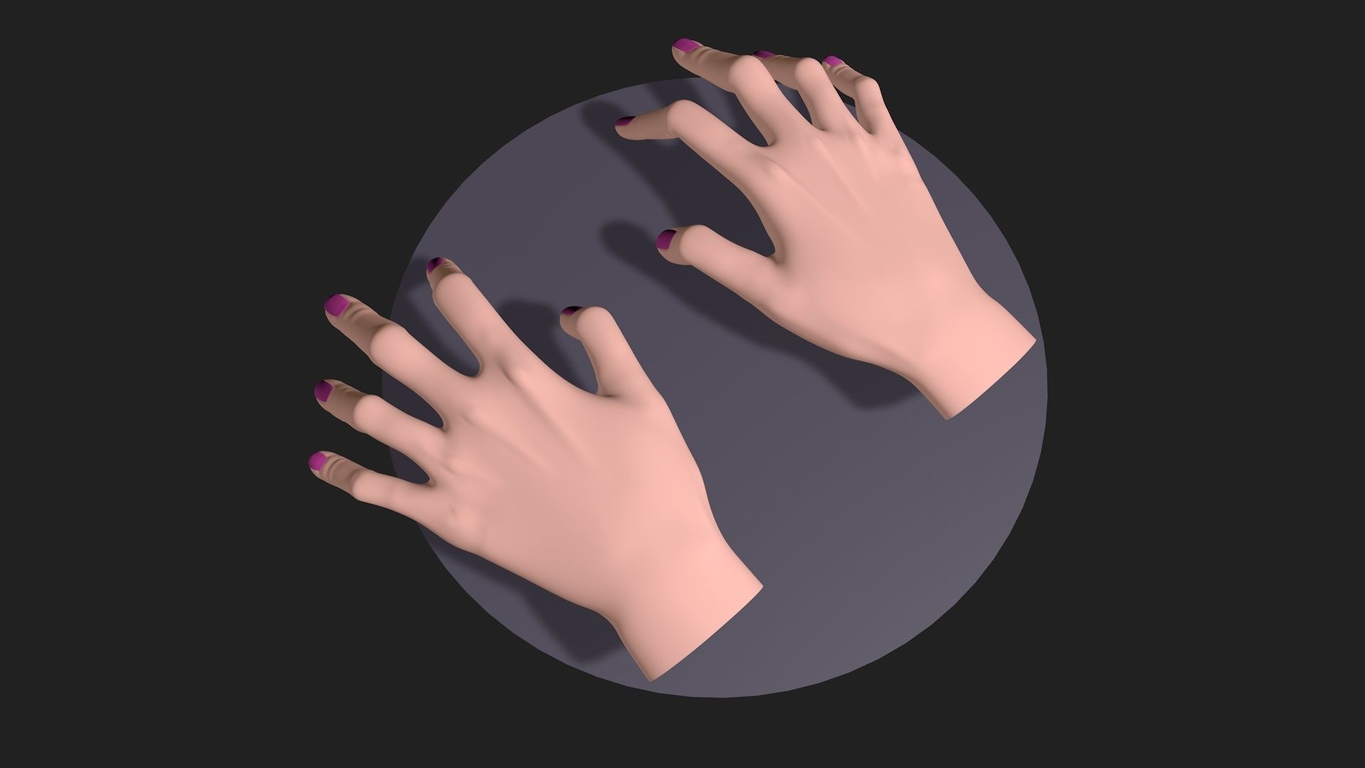Womens hands  3D model_2