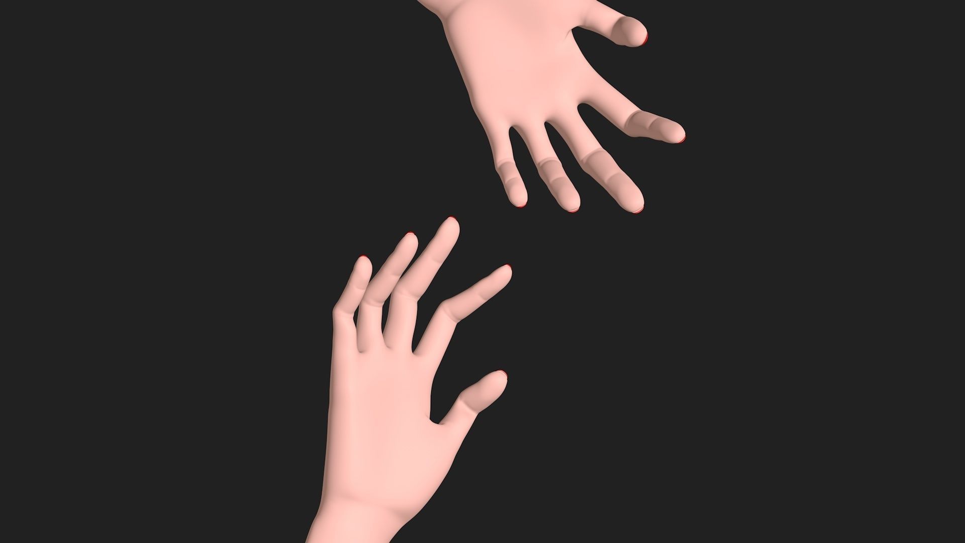 Womens hands  3D model_5