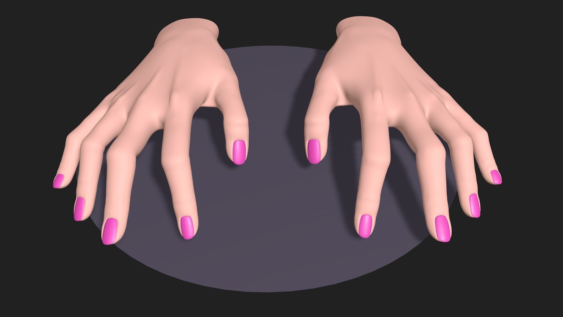 Womens hands  3D model_3