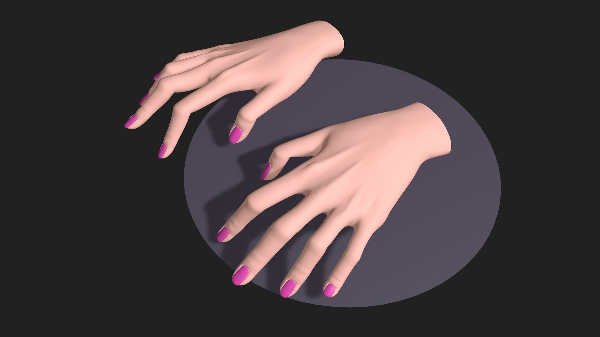 Womens hands  3D model_1