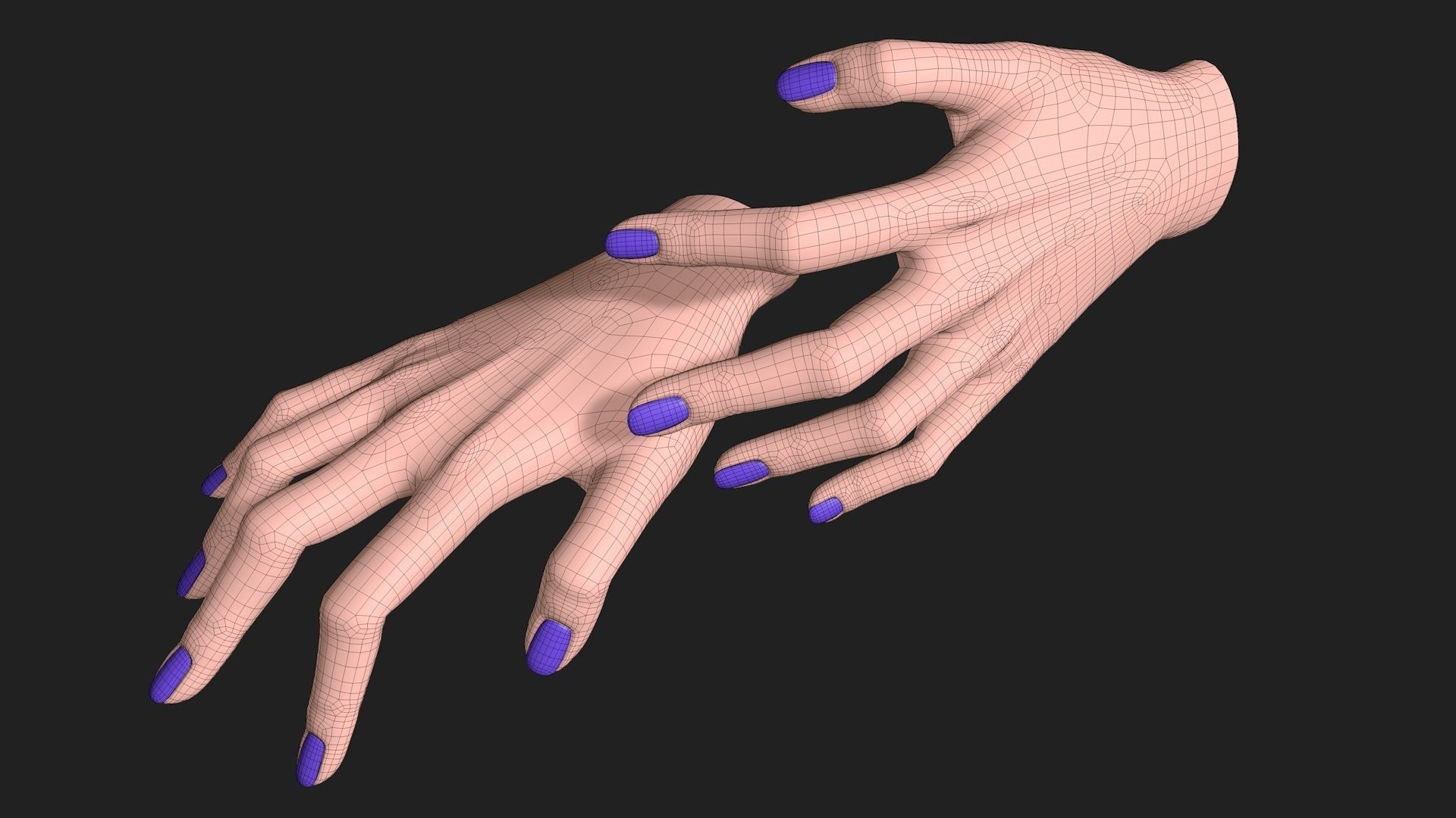 Womens hands  3D model_7
