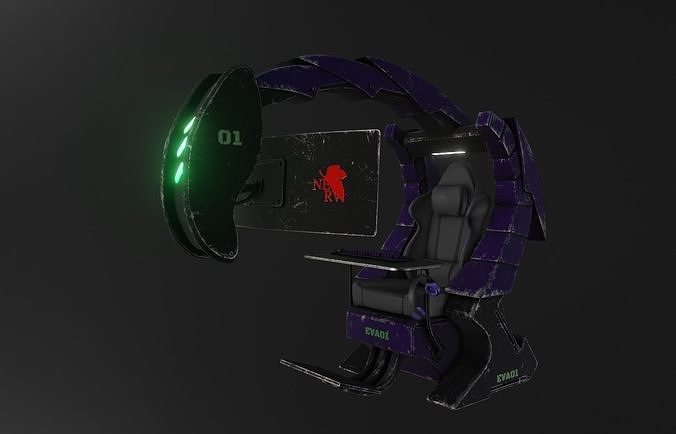 Gaming Chair V02 Low-poly 3D model