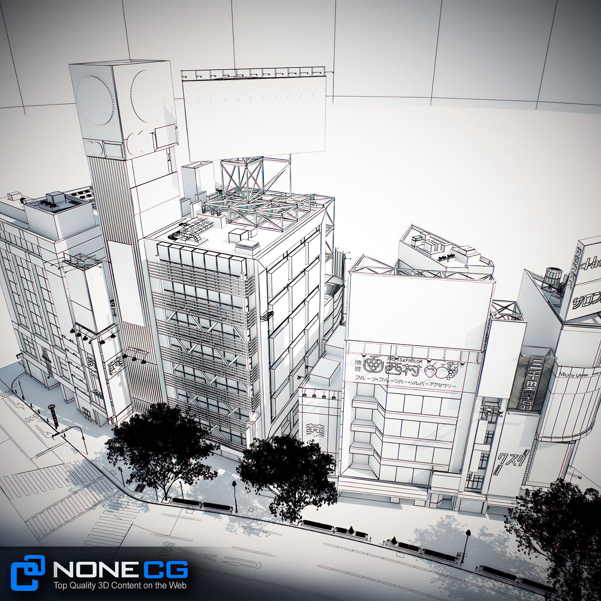 Tokyo Shibuya Block 3 3D model_2