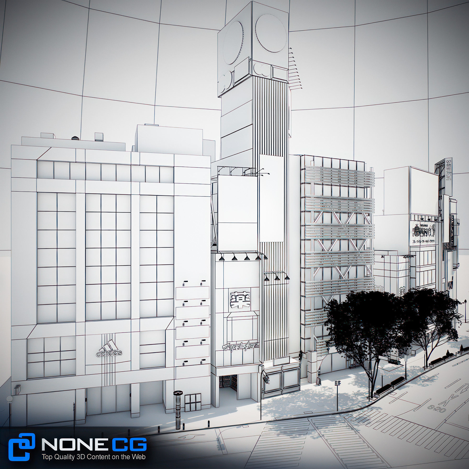 Tokyo Shibuya Block 3 3D model_29