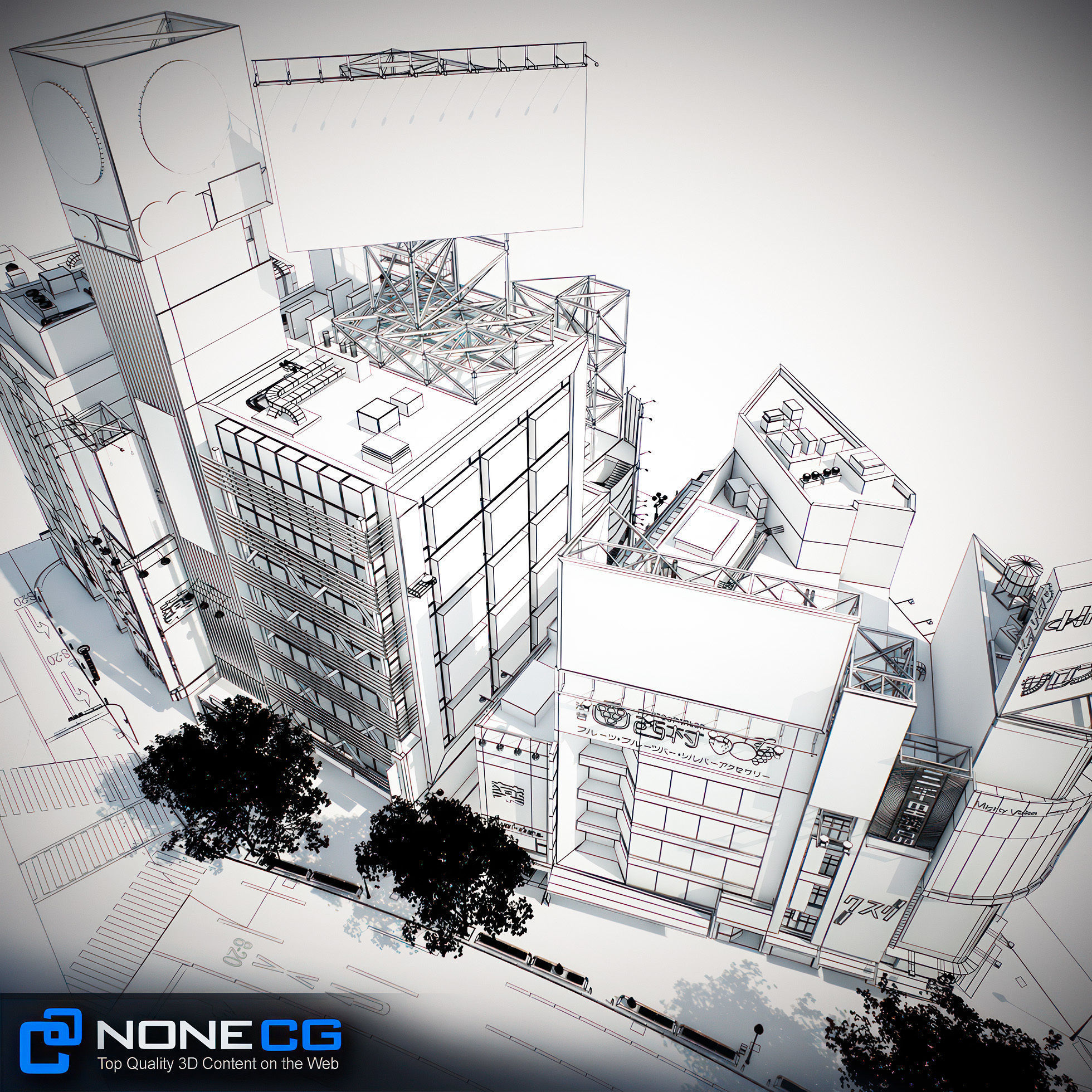 Tokyo Shibuya Block 3 3D model_34