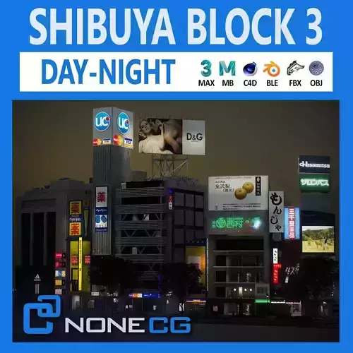 Tokyo Shibuya Block 3 3D model