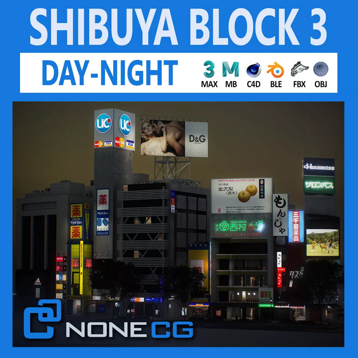 Tokyo Shibuya Block 3 v3 3D model