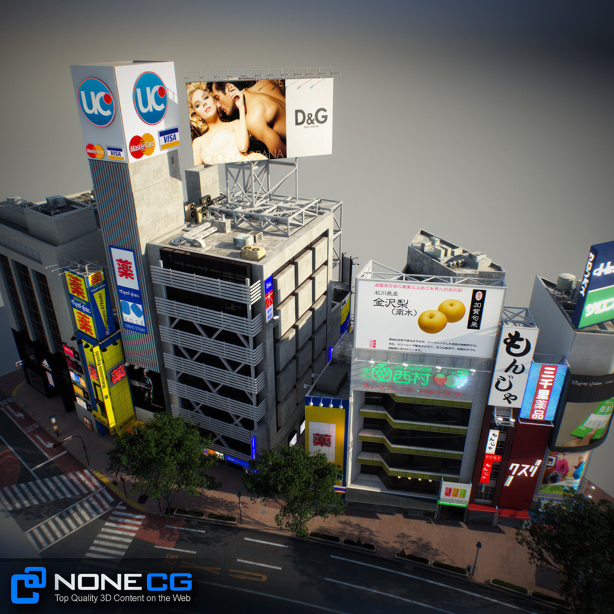 Tokyo Shibuya Block 3 3D model_1