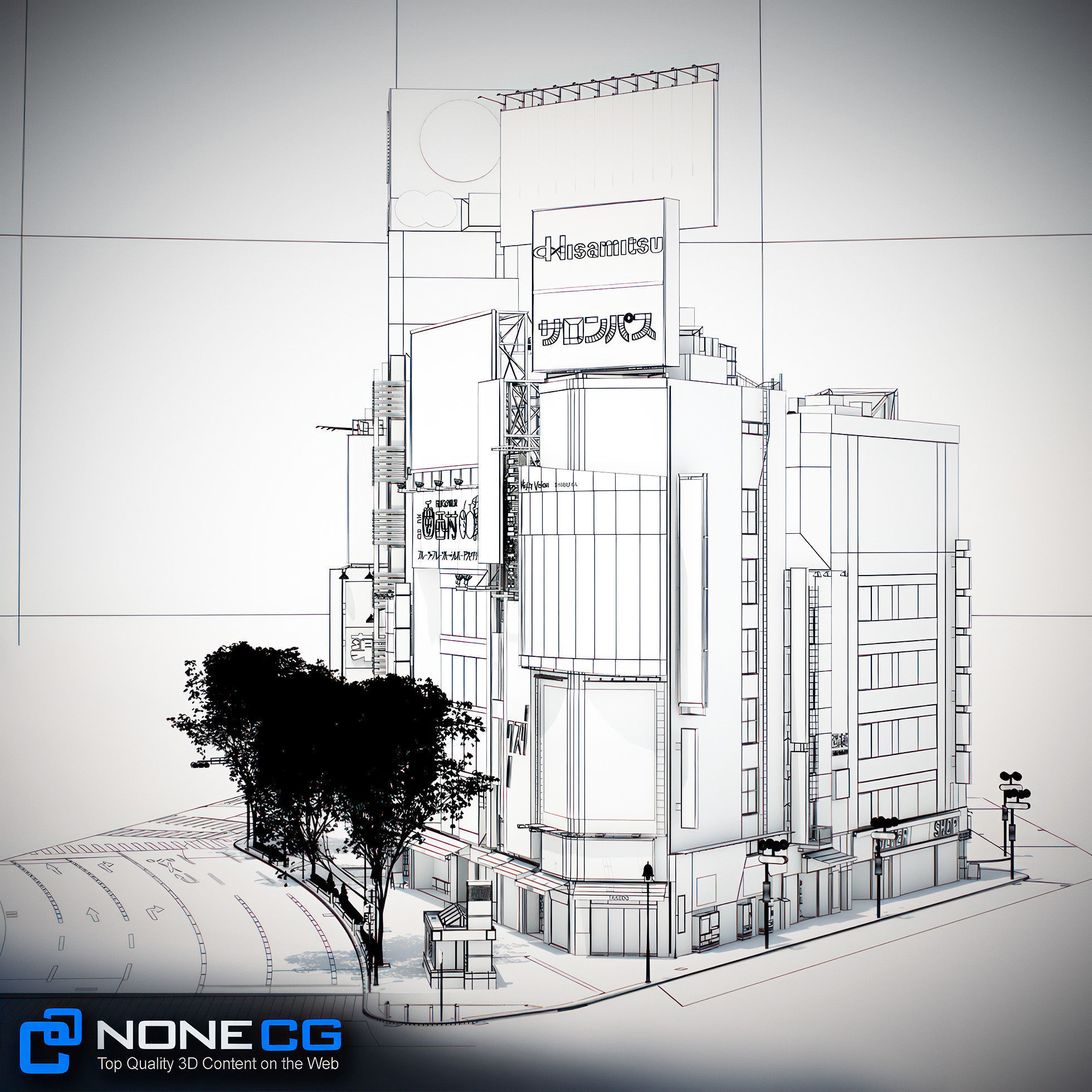 Tokyo Shibuya Block 3 3D model_54