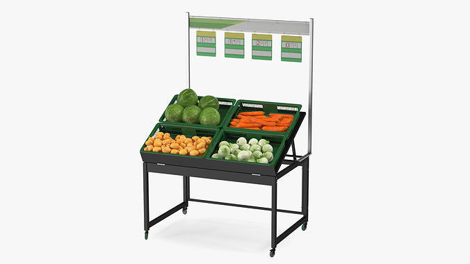 Shop Display with Vegetables