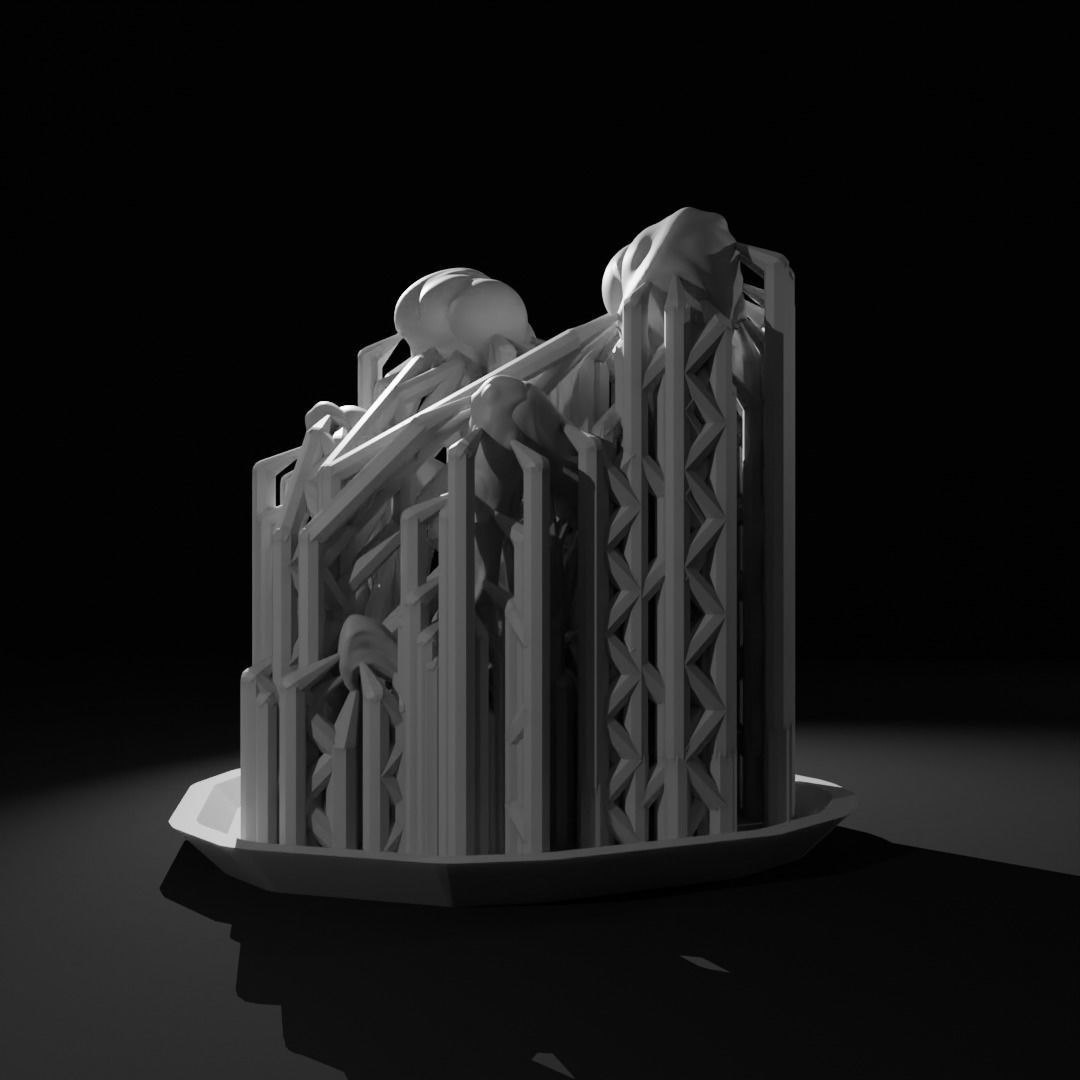 Xenopod alien dino printable 32mm figure sample Free 3D print model_5