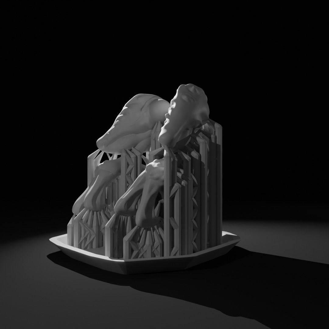 Xenopod alien dino printable 32mm figure sample Free 3D print model_4