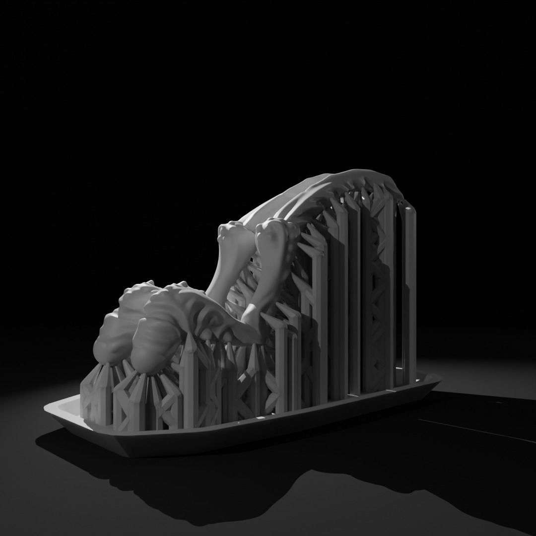 Xenopod alien dino printable 32mm figure sample Free 3D print model_6