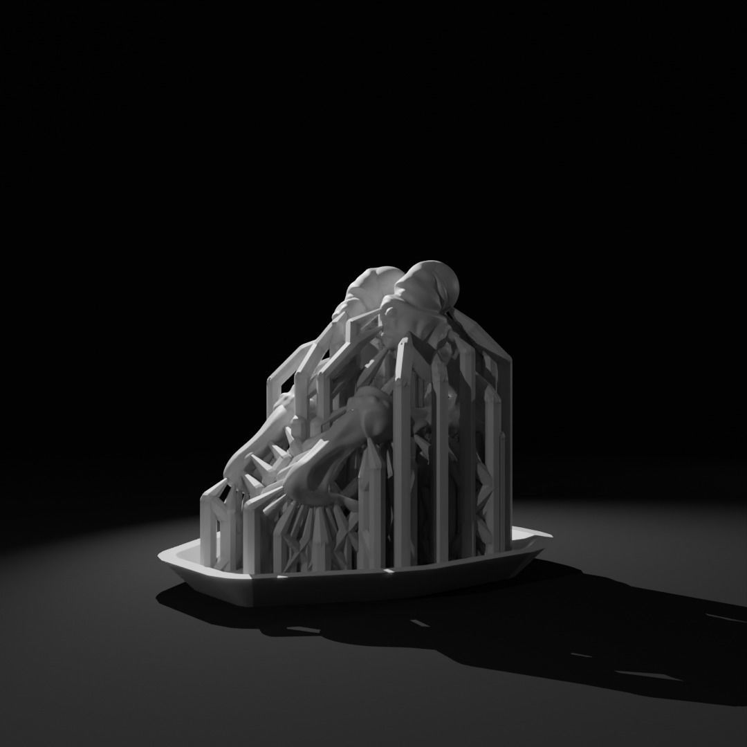 Xenopod alien dino printable 32mm figure sample Free 3D print model_2