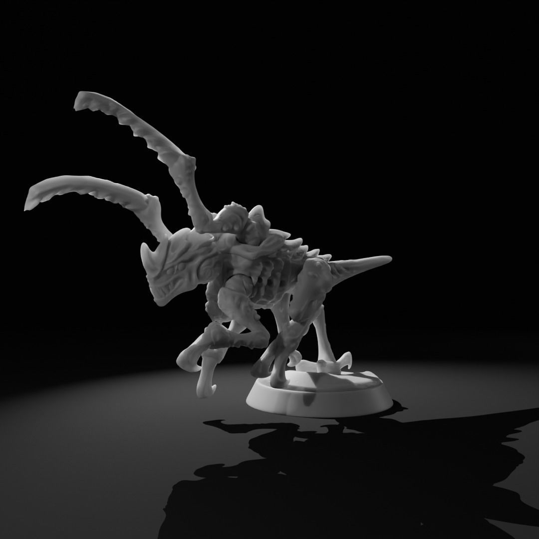 Xenopod alien dino printable 32mm figure sample Free 3D print model_1